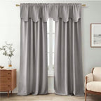NICETOWN Silver Grey Blackout Window Valance - Image 6