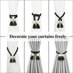 Magnetic Curtain Tiebacks Decorative Tie Back Drapes Holdbacks Nieffeiy - Image 5