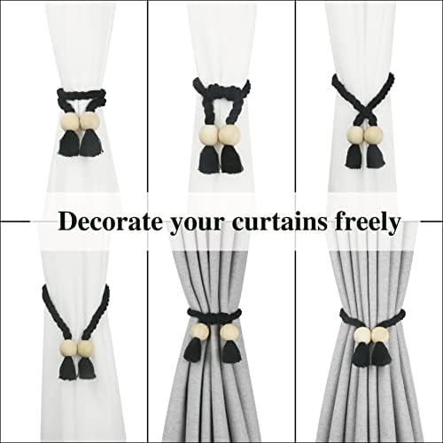 Magnetic Curtain Tiebacks Decorative Tie Back Drapes Holdbacks Nieffeiy - Image 5