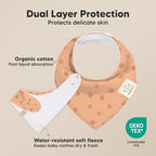 8pk Organic Baby Bandana Bibs for Drooling and Teething - Image 2
