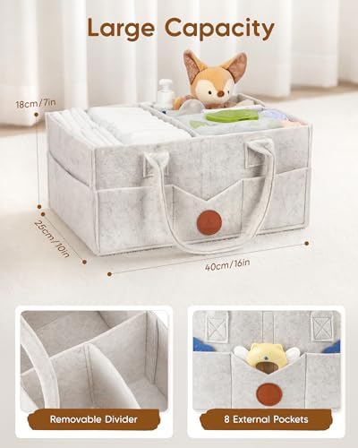 Maliton Felt Diaper Caddy Organizer - Image 4