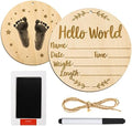 Baby Announcement Sign with Ink Pad, Hello World Newborn Sign by Unknown