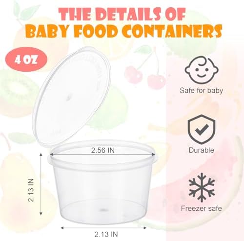 Didaey 100 Pcs Baby Food Storage Containers 4 oz - Image 2