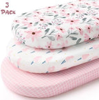 Yoofoss 3-Pack Bassinet Sheets for Girls Universal Fit - Image 5