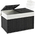 SETVSON Storage Basket with Lid PE Rattan Storage Basket 105L by SETVSON
