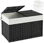 SETVSON Storage Basket with Lid PE Rattan Storage Basket 105L by SETVSON