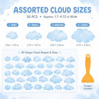 Fullhawl 30 Pcs Cloud Non Slip Shower Stickers, Bathtub Safety - Image 2