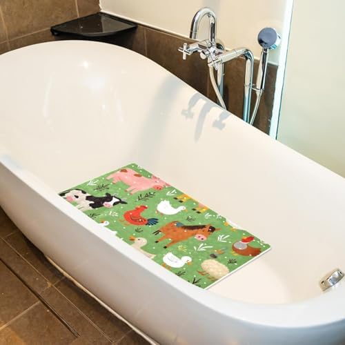 Bath Tub Shower Mat, Washable Bathtub Floor Mats, Suction Cups and Drain Holes - Image 5
