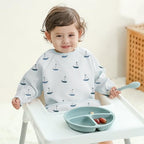 Susurration Baby Long Sleeve Bib Waterproof Sleeved Bib Smock - Image 3