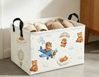 Rectangle Kids Baskets Bear Basket Cute Storage Bin Organizer Boys Box - Image 5