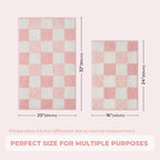 GRANNY SAYS Checkered Pink Bathroom Rug, Cute Bath Mat - Image 2