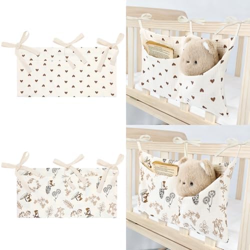 Cinaci 2pcs Cotton Pram Stroller Caddy Baby Crib Hanging Organizers Storage by Cinaci