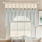 ASPMIZ Farmhouse Cotton Linen Swag Valances - Image 3