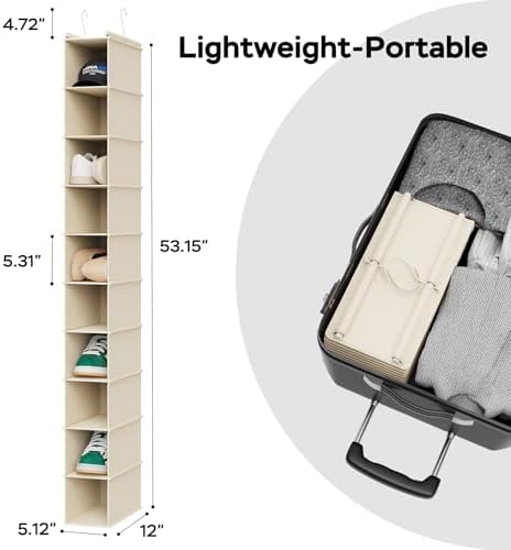 MAX Houser 10-Shelf Hanging Shoe Shelf Organizer - Image 3