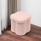 B FSOBEIIALEO Storage Ottoman Cube, Flowers Shaped Ottomans - Image 6