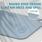 Silicone Placemat for Toddles Kids Non-Slip Reusable Portable Kids Placemats - Image 4