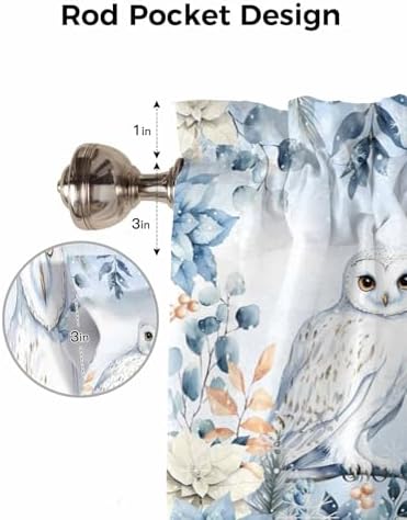 Vandarllin Blue Christmas Valance Curtains - Image 7