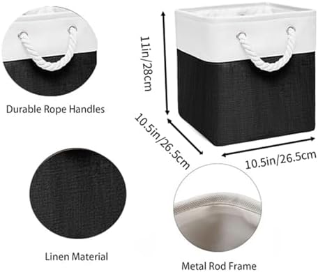 11x11 Inch Cube Storage Bins, 6 Pack Fabric Storage Cubes - Image 4