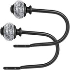 USFOOK Black Curtain Holdbacks, Decorative Drapery Tiebacks, 2 Pack/1 Pair by USFOOK