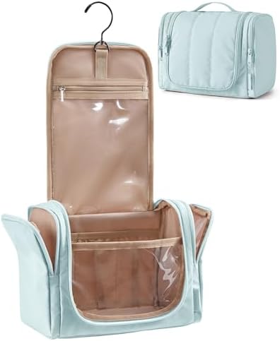 BAGSMART Travel Toiletry Bag for Women, Puffy Hanging Toiletry Bag by BAGSMART