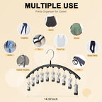 Legging Organizer for Closet, Metal Yoga Pants Hangers 8 Pack w/10 Clips Holds - Image 4