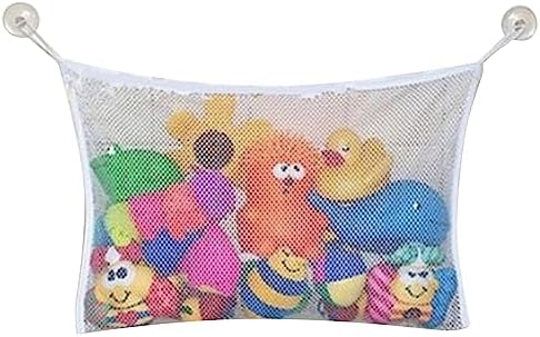 Bath Toy Organizer Mesh Bag Baby Bathtub Hanging Storage Bag Quick Drying by Ellylian