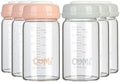 COMI Wide Neck Glass Breastmilk Collection n Storage Bottle, 4 Packs, 6oz by COMI