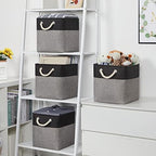 Temary Storage Baskets 4 Pack Fabric Storage Cubes Basket - Image 2