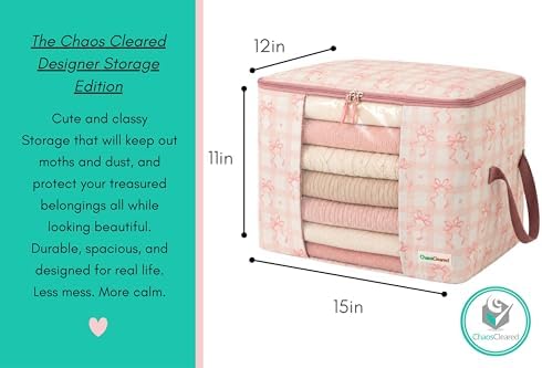 Chaos Cleared Kids Storage Bags – 100% Cotton Canvas Toy & Clothes Organizer - Image 5