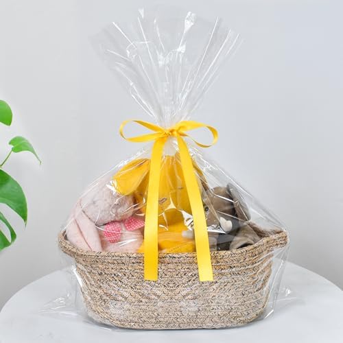 ABenkle Small Basket with Handles, Boho Decorative Rope Woven Dog Cat Toy - Image 5