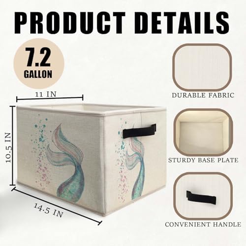 Ocean Mermaid Storage Bins Basket, Toybox - Image 6