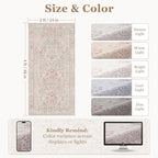 Small Washable Ktichen Rugs 2x4, Tree of Life Floral Animal Area Rug - Image 2