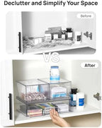 Vtopmart Clear Stackable Storage Drawers Set of 4, Plastic Organizer Bins - Image 5