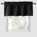 Hiasan Black Valance Curtains for Window 42 x 18 Inches 1 Panel by Hiasan