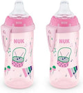 NUK Active Spill Proof Sippy Cup, 10 oz, 2 Pack, 8+ Months, Spill Proof Sippy by NUK