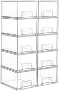 Vtopmart 10 Pack Small Clear Stackable Storage Drawers by Vtopmart