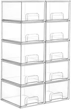 Vtopmart 10 Pack Small Clear Stackable Storage Drawers by Vtopmart