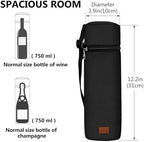 Aosbos Insulated Wine Bag Water Bottle Carrier Portable Wine Cooler Bag Padded - Image 2