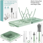 Bottle Brush Set -Baby Travel Essential-6 in 1 Bottle Cleaner Kit - Image 2