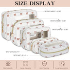 Gilprop 5 Pcs Diaper Bag Organizer Pouch Set TSA Approved Toiletry Bag Clear - Image 2