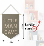 Qpenm Little Man Cave Hanging Wall Canvas Banner, Kids Playroom Hanging Pennant - Image 2