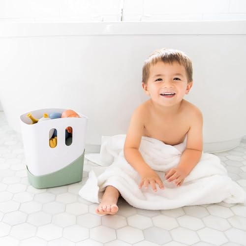 Ubbi Stand Up Bath Toy Storage Organizer, Sage Green - Image 6