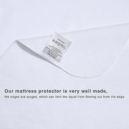 Flannel Crib Protector Pad，100％ Waterproof Mattress Protector Pad, One Size - Image 5