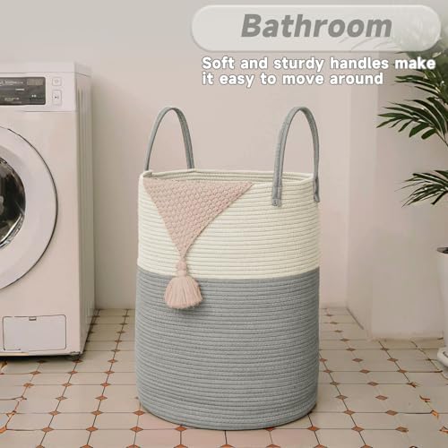 JMvicyroam 100L Cotton Rope Laundry Basket Hamper - Image 5