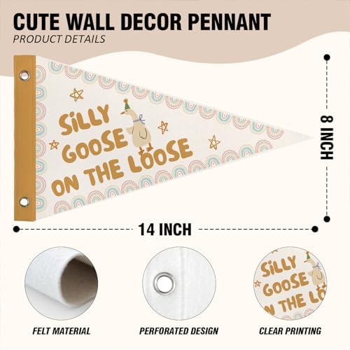 One Silly Goose Pennant Banner Flags Playroom Nursery Wall Decor - Image 6