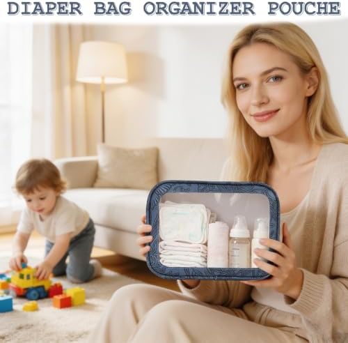 YOPCDJ 5PCS Baby Diaper Bag Organizer Pouches Set, TSA Approved Travel Toiletry - Image 4
