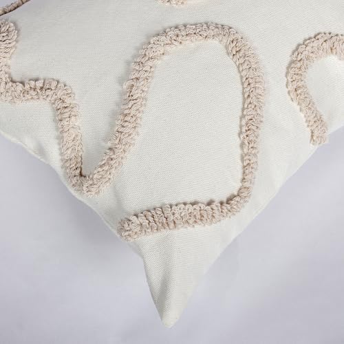 Coquette Bow Tufted Throw Pillow Cover 12x20, Boho Neutral Linen Cushion Case - Image 3