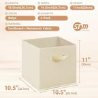 STORAGE MANIAC Storage Cubes, 11 Inch 6 Pack Collapsible Fabric Shelf Bins - Image 5