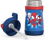 THERMOS Vacuum Insulated Stainless Steel 10oz Straw Bottle, Spidey and His - Image 5