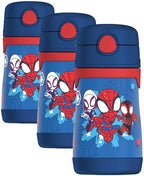 THERMOS Vacuum Insulated Stainless Steel 10oz Straw Bottle, Spidey and His by Thermos